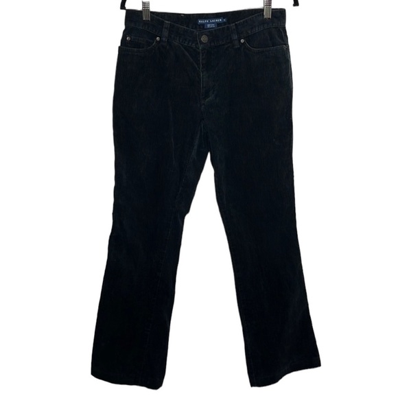 Ralph Lauren Blue Label Black Corduroy Pants Sz 6 - Picture 1 of 4